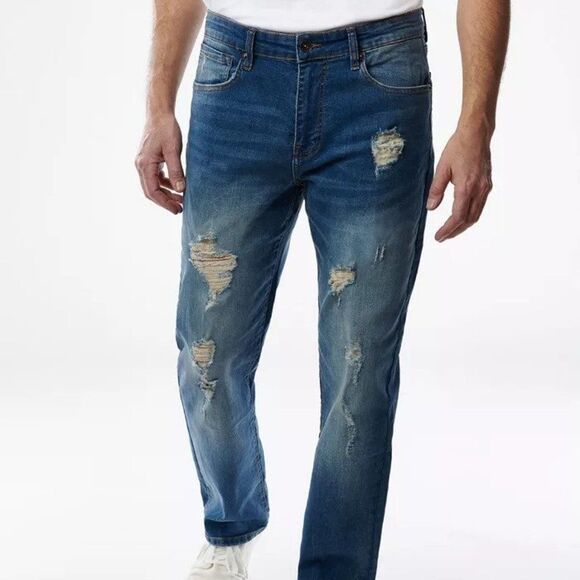 Lazer Men's Straight-Fit Stretch Jean
